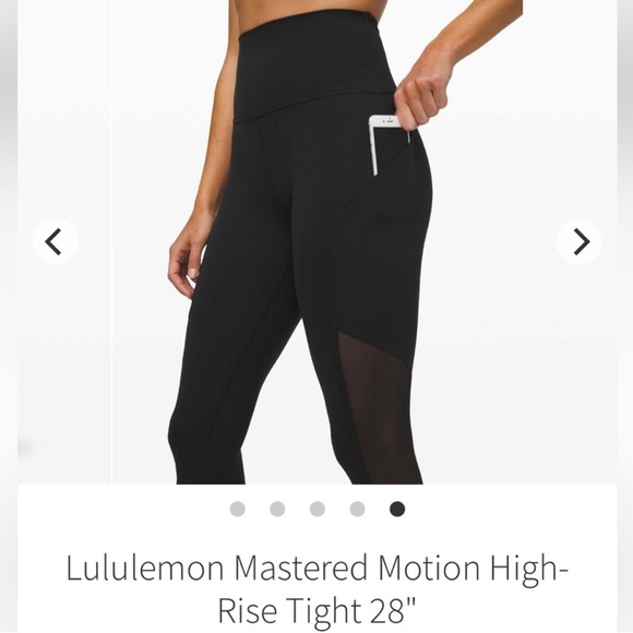 Lululemon everlux 28” mastered motion pocket leggings with mesh sz 10 - Picture 5 of 10